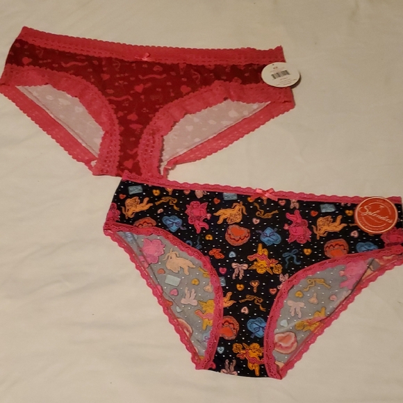 2 Pack Splendies 1 Cheeky 1 Brief Panties in Black / Red Size 4X NWT $28 - Picture 1 of 7
